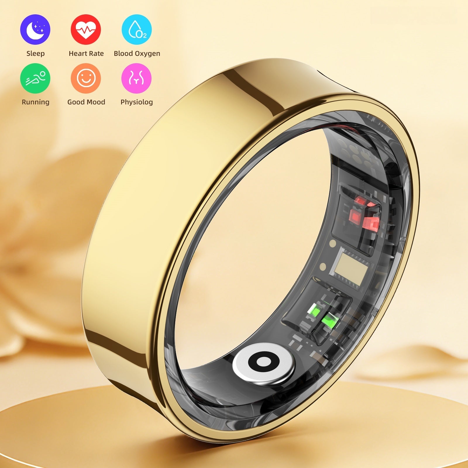 Bague intelligente Nolangs R9 en titane – Surveillance de la température corporelle