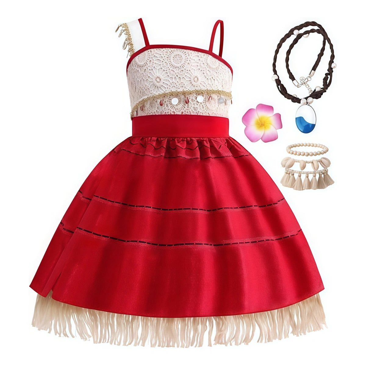 Nolangs Princess Dress for Girls with Accessories Costume