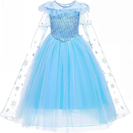 Nolangs Ice Princess Dress – Blue Costume with Accessories