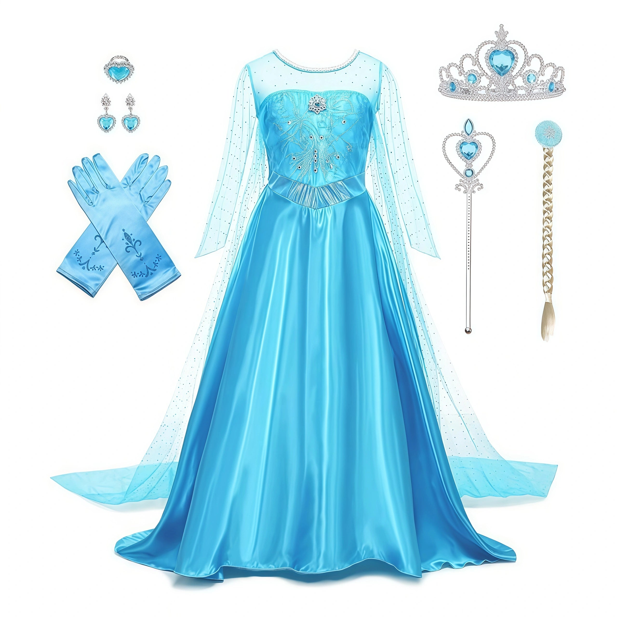 Nolangs Girls Princess Dress – Party & Halloween Costume