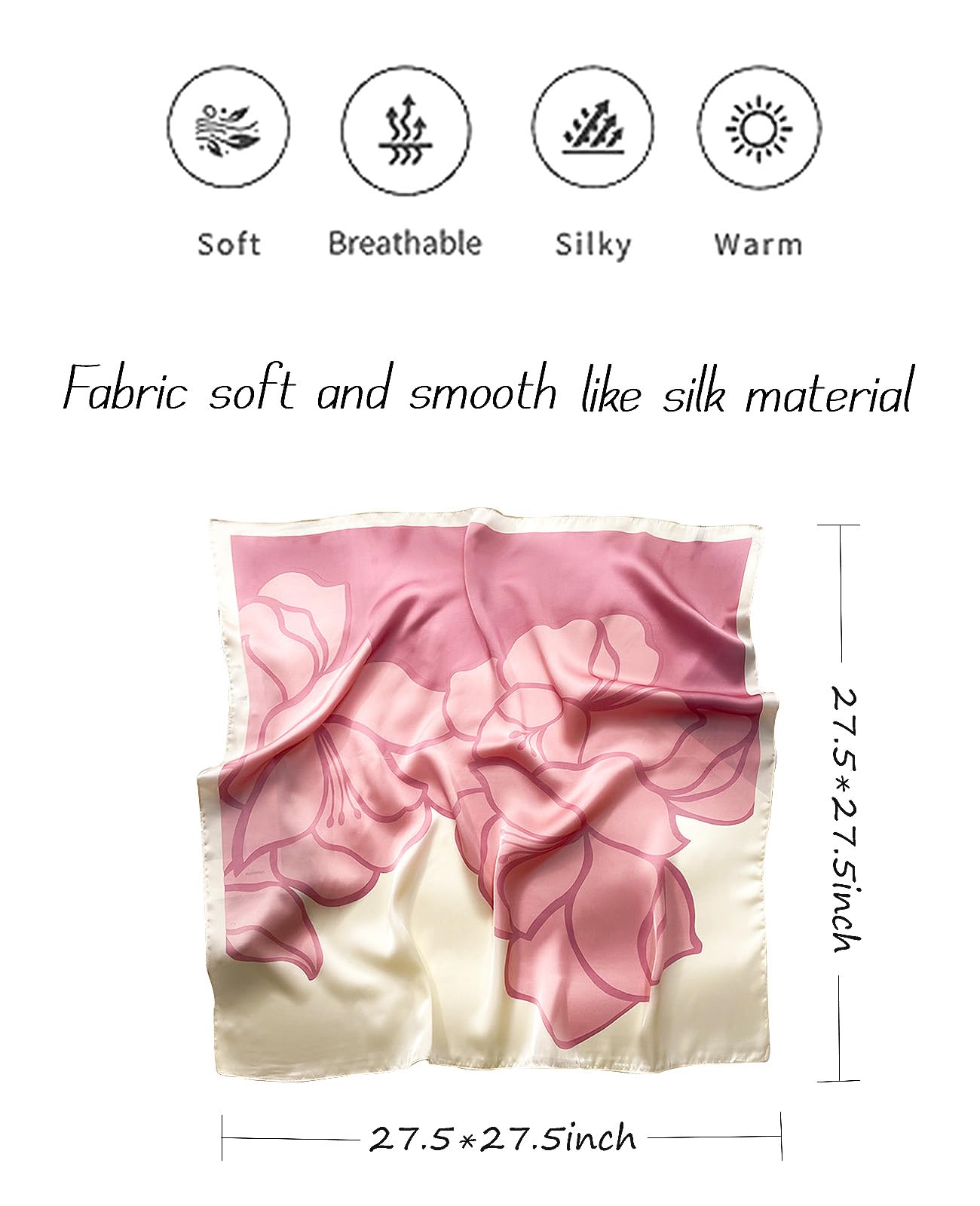 Nolangs Satin Head Scarf – Silk Bandana, Hair & Neck Wrap