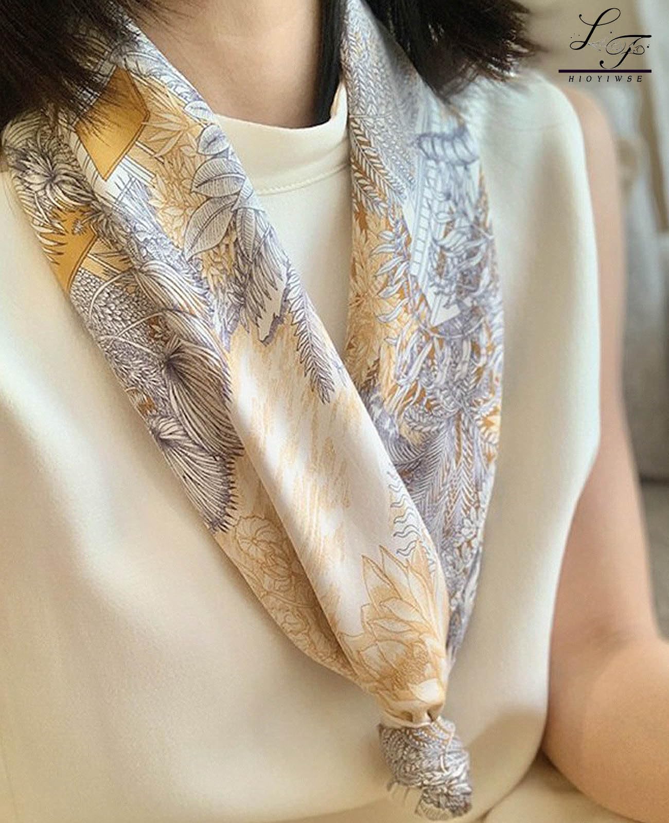 Nolangs Satin Head Scarf – Silk Bandana, Hair & Neck Wrap