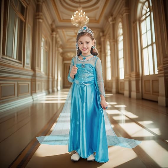 Nolangs Girls Princess Dress – Party & Halloween Costume