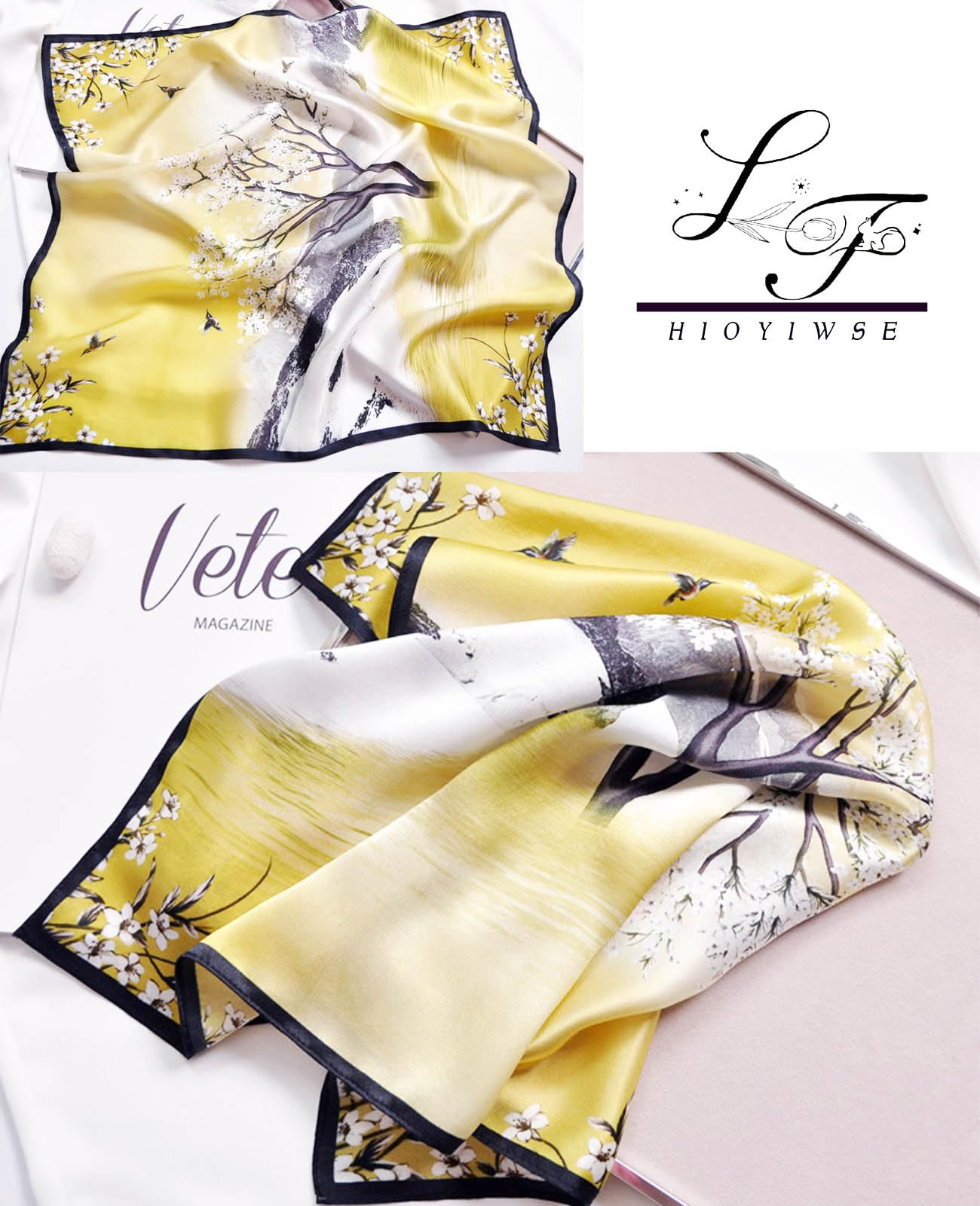 Nolangs Satin Head Scarf – Silk Bandana, Hair & Neck Wrap