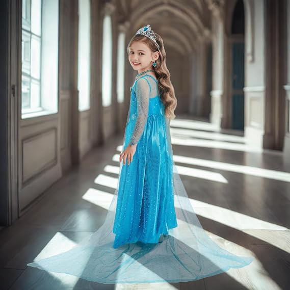 Nolangs Girls Princess Dress – Party & Halloween Costume
