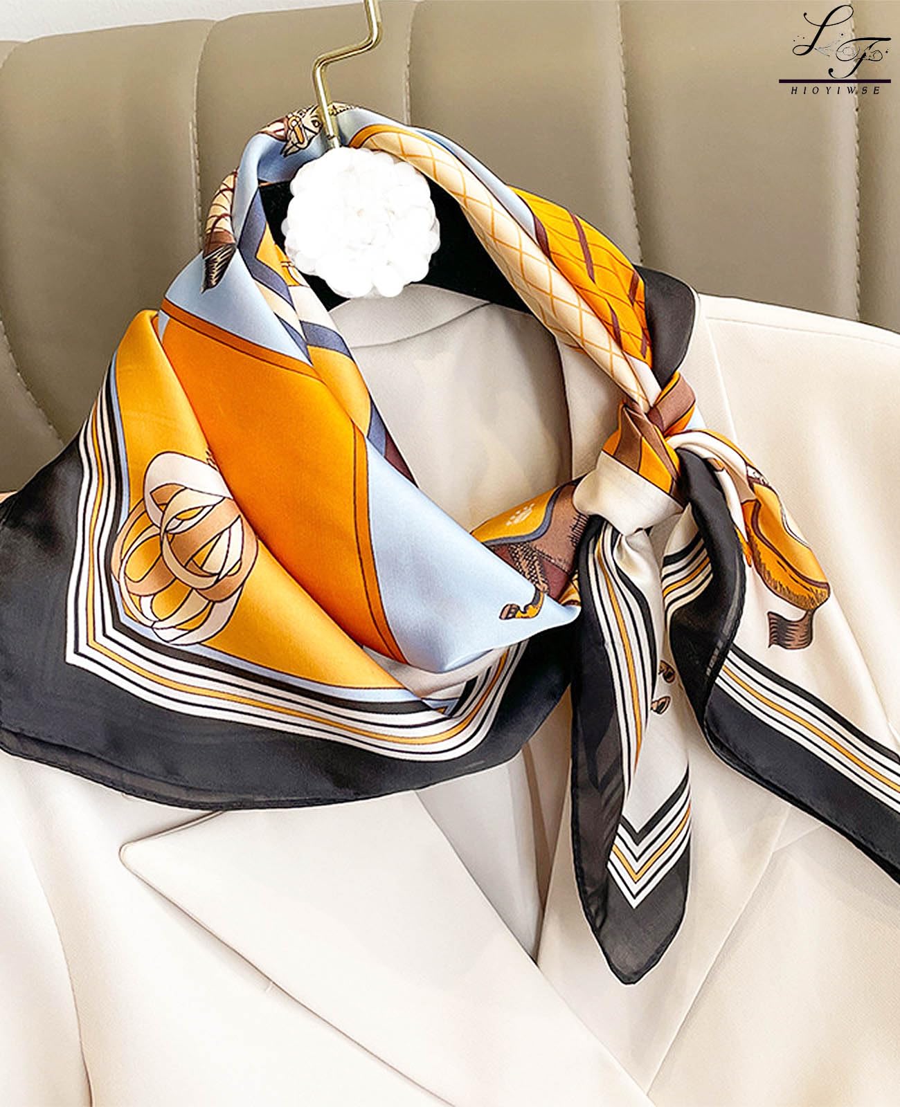 Nolangs Satin Head Scarf – Silk Bandana, Hair & Neck Wrap