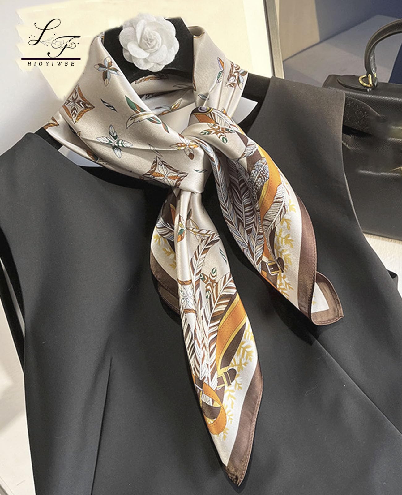 Nolangs Satin Head Scarf – Silk Bandana, Hair & Neck Wrap