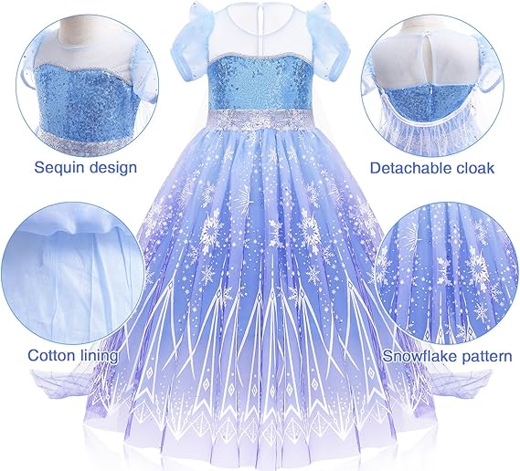 Nolangs Princess Dress – Girls Birthday & Party Costume