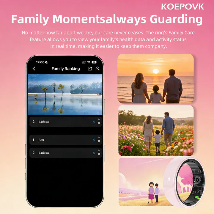Nolangs 2 Ceramic Smart Ring – AI Health Insights & Care Monitoring