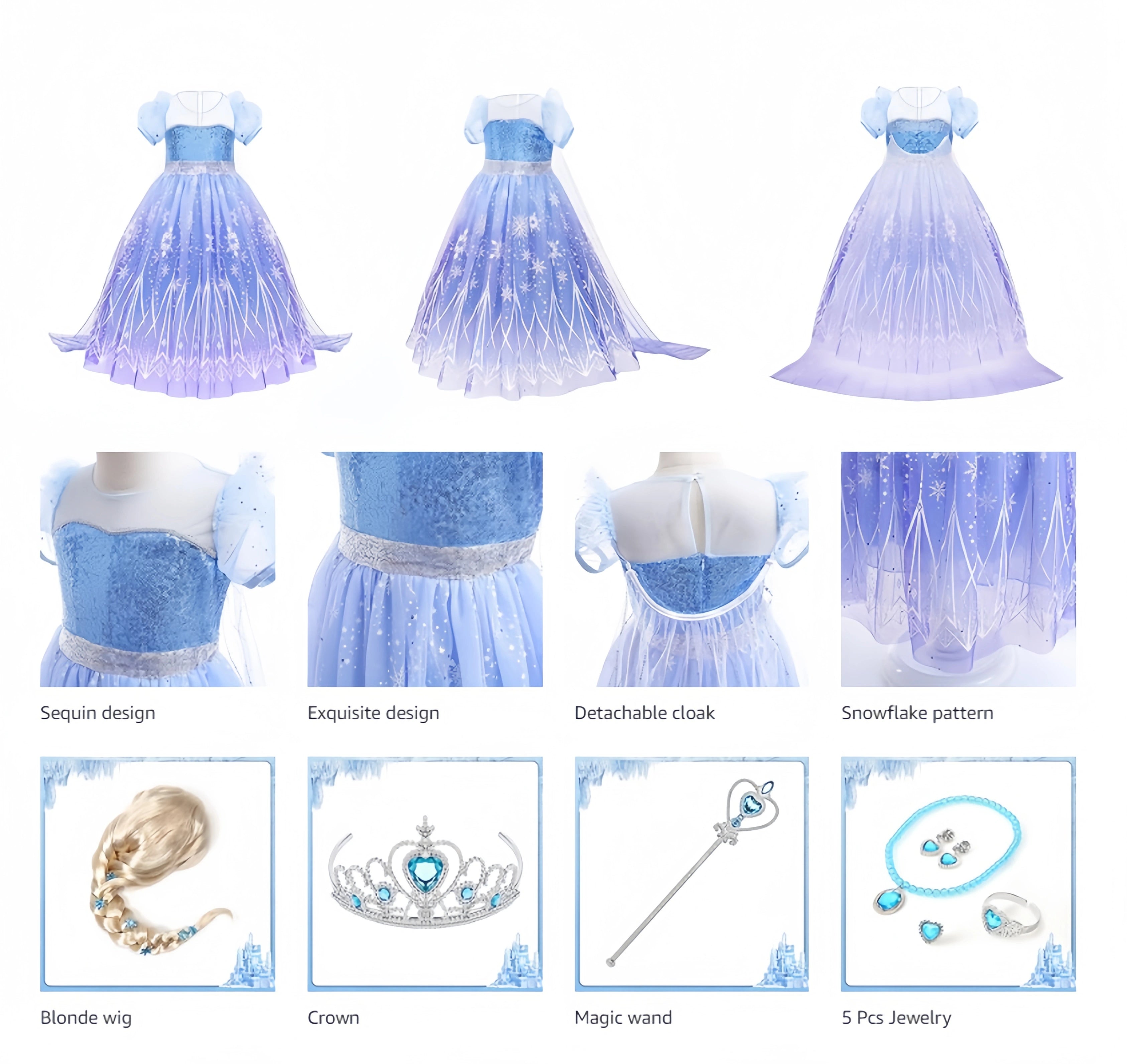 Nolangs Princess Dress – Girls Birthday & Party Costume